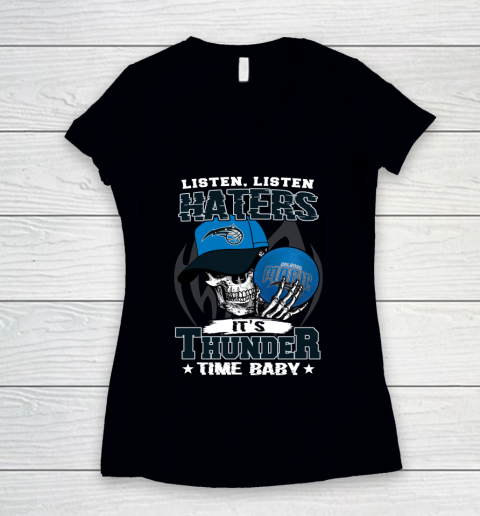 Listen Haters It is MAGIC Time Baby NBA Women's V-Neck T-Shirt