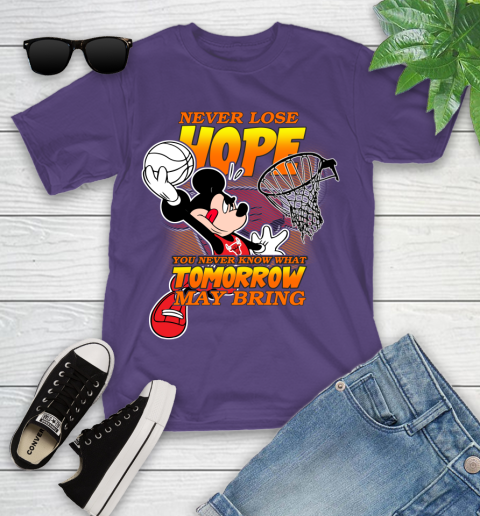 Chicago Bulls NBA Basketball Mickey Disney Never Lose Hope Youth T-Shirt 3