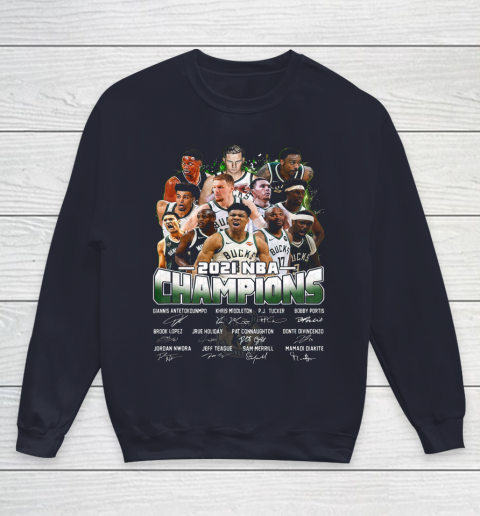 Milwaukee Bucks Championship shirt Milwaukee Basketball Bucks Finals 2021 Youth Sweatshirt 2