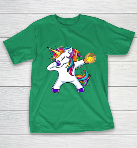 Dabbing Unicorn Softball T Shirt Funny Dab Gift T-Shirt 19