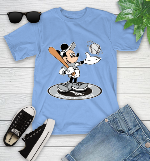MLB Baseball Chicago White Sox Cheerful Mickey Disney Shirt Youth T-Shirt 11
