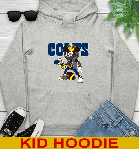 Indianapolis Colts NFL Football Mickey Peace Sign Sports Youth Hoodie