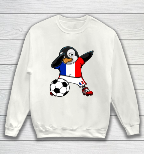 Dabbing Penguin France Soccer Fans Jersey Football Lovers Sweatshirt
