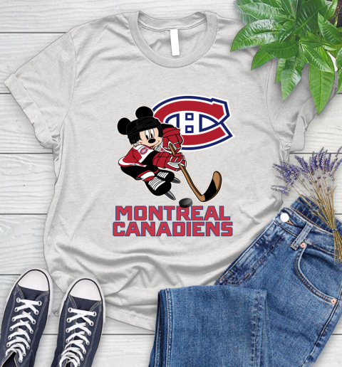 NHL Montreal Canadiens Mickey Mouse Disney Hockey T Shirt Women's T-Shirt