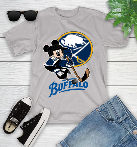 NHL Buffalo Sabres Mickey Mouse Disney Hockey T Shirt Youth T-Shirt 12