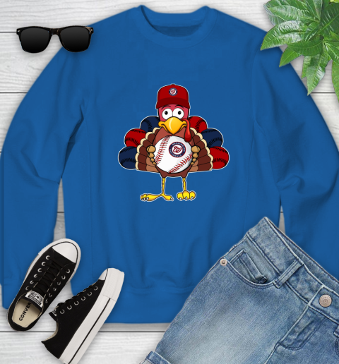 Washington Nationals Turkey thanksgiving Youth Sweatshirt 8