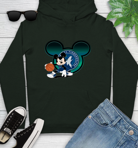 NBA Minnesota Timberwolves Mickey Mouse Disney Basketball Youth Hoodie 13