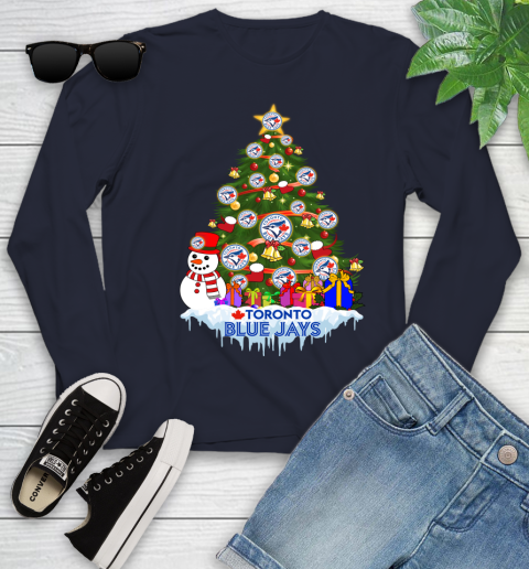 Toronto Blue Jays Merry Christmas MLB Baseball Sports Youth Long Sleeve 3