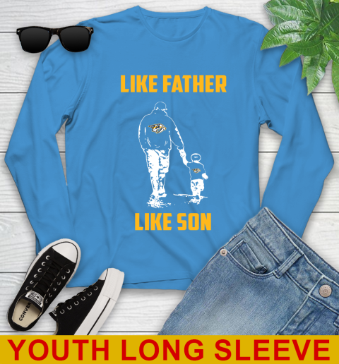 Nashville Predators NHL Hockey Like Father Like Son Sports Youth Long Sleeve 8