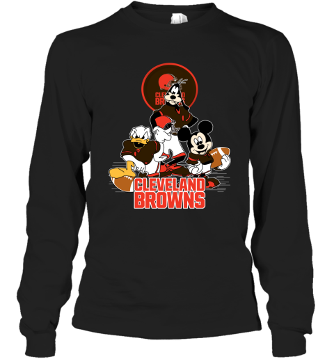 NFL Denver Broncos Mickey Mouse Donald Duck Goofy Football Shirt Long Sleeve  T-Shirt