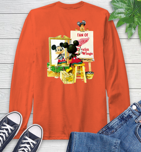 NHL Hockey Detroit Red Wings Mickey Drawing Shirt 57