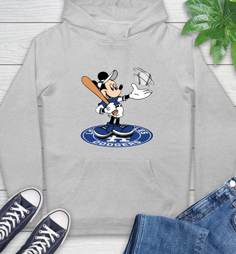 MLB Baseball Los Angeles Dodgers Cheerful Mickey Disney Shirt Hoodie 6