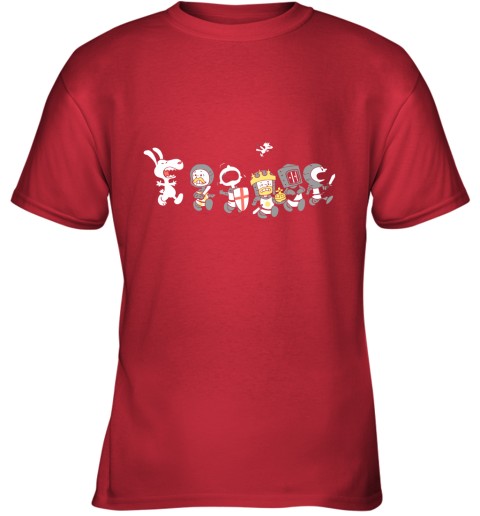 ayx8 the killer rabbit of caerbannog monty python snoopy shirts youth t shirt 26 front red