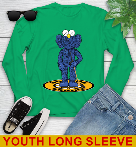 NHL Hockey Boston Bruins Kaws Bff Blue Figure Shirt Youth Long Sleeve 8 NHL Hockey Boston Bruins Kaws Bff Blue Figure Shirt Youth Long Sleeve - Image 8