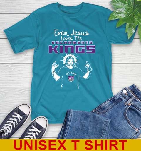 Sacramento Kings NBA Basketball Even Jesus Loves The Kings Shirt T-Shirt 9