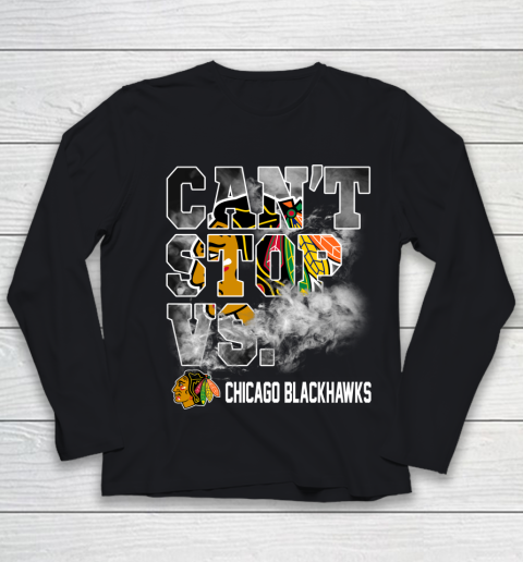 NHL Chicago Blackhawks Hockey Can't Stop Vs Youth Long Sleeve