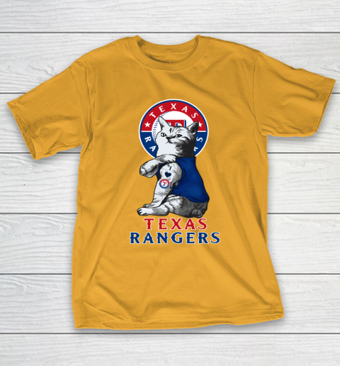 MLB Baseball My Cat Loves Texas Rangers T-Shirt 2