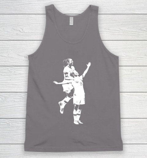 Megan Rapinoe and Alex Morgan Victory Pose  The White Stencil Tank Top 6