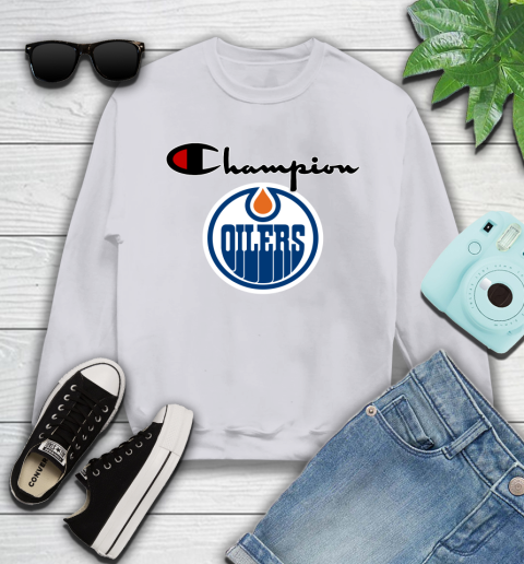 NHL Hockey Edmonton Oilers Champion Shirt Youth Sweatshirt 2