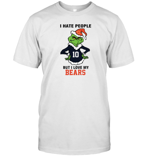 I Hate People But I Love My Bears Chicago Bears NFL Teams T-Shirt
