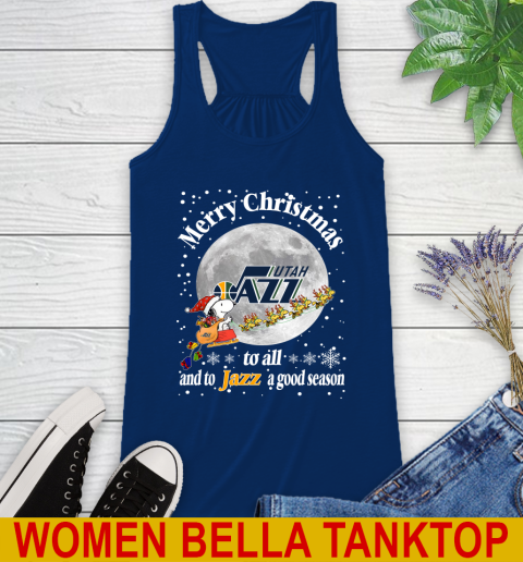 Utah Jazz Merry Christmas To All And To Jazz A Good Season NBA Basketball Sports Racerback Tank 7