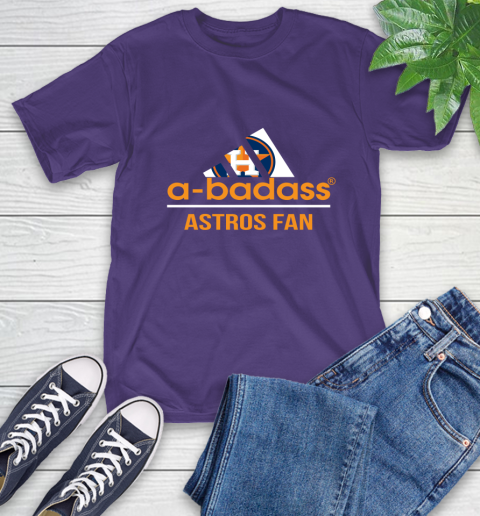 MLB A Badass Houston Astros Fan Adidas Baseball Sports T-Shirt 5