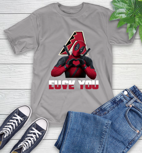 MLB Arizona Diamondbacks Deadpool Love You Fuck You Baseball Sports T-Shirt 6