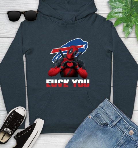 NHL Buffalo Bills Deadpool Love You Fuck You Football Sports Youth Hoodie 10