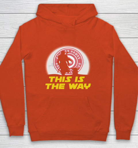Atlanta Hawks NBA Basketball Star Wars Yoda And Mandalorian This Is The Way Youth Hoodie 3