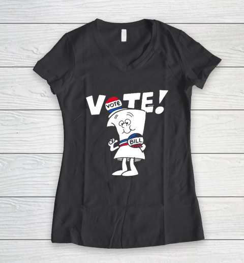 Vote With Bill Women's V-Neck T-Shirt 6
