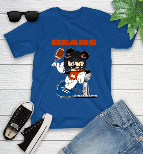 NFL Chicago Bears Mickey Mouse Disney Super Bowl Football T Shirt Youth T-Shirt 9