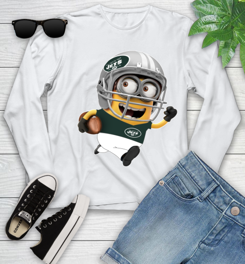 NFL New York Jets Minions Disney Football Sports Youth Long Sleeve