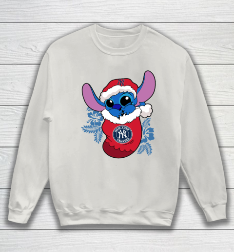 New York Yankees Christmas Stitch In The Sock Funny Disney MLB Sweatshirt 10