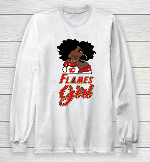 Calgary Flames Girl NHL Long Sleeve T-Shirt 2