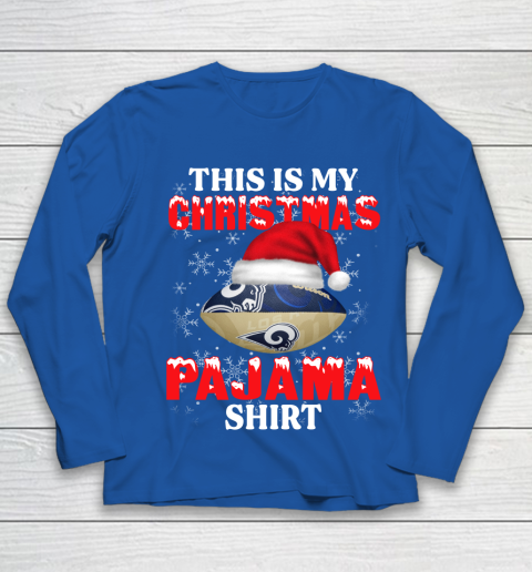 Los Angeles Rams This Is My Christmas Pajama Shirt NFL Youth Long Sleeve 7