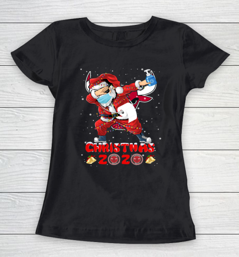 Chicago Bulls Funny Santa Claus Dabbing Christmas 2020 NBA Women's T-Shirt