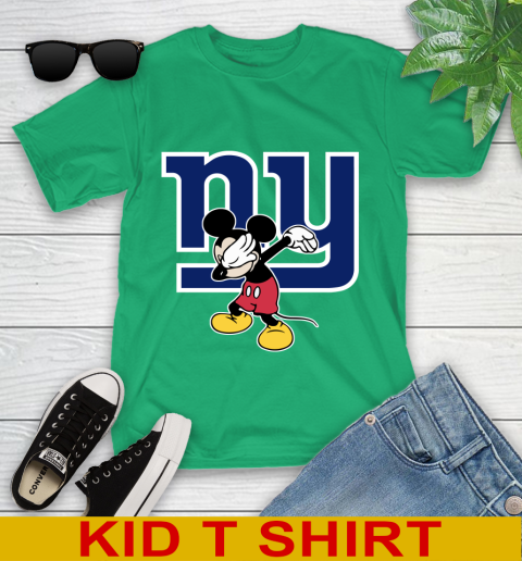 New York Giants NFL Football Dabbing Mickey Disney Sports Youth T-Shirt 6