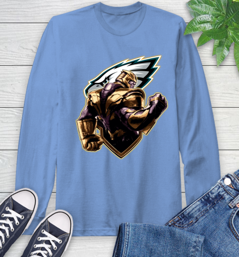 NFL Thanos Avengers Endgame Football Sports Philadelphia Eagles Long Sleeve T-Shirt 11