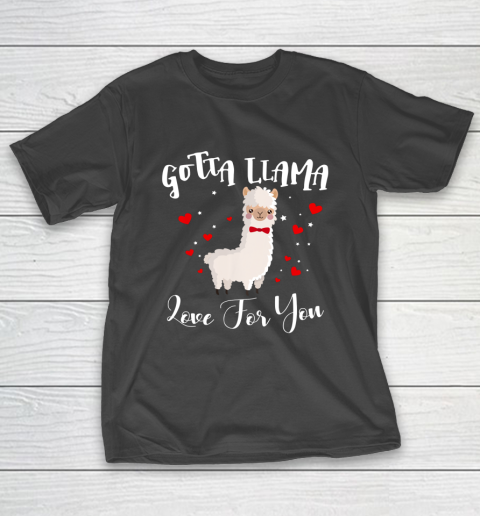 Gotta Llama Love For You Valentine Llamas Gift T-Shirt