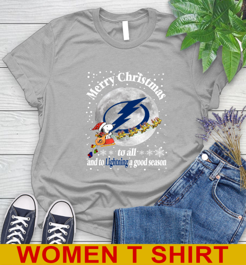 Tampa Bay Lightning Merry Christmas To All And To Lightning A Good Season NHL Hockey Sports Women's T-Shirt 5