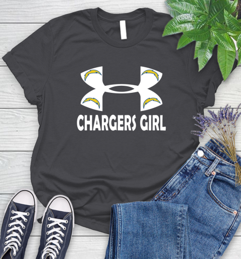 NFL Los Angeles Chargers Girl Under Armour Football Sports Women's T-Shirt 8