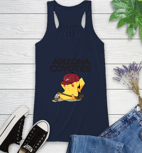 NHL Pikachu Hockey Sports Arizona Coyotes Racerback Tank 12