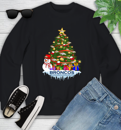 Denver Broncos Merry Christmas NFL Football Sports Youth Sweatshirt 2