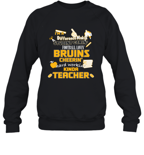 Boston Bruins NHL I'm A Difference Making Student Caring Hockey Loving Kinda Teacher Sweatshirt