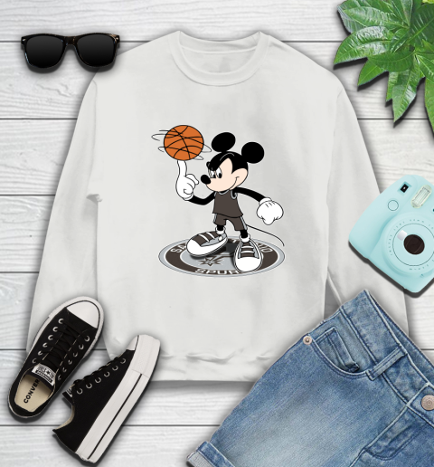 NBA Basketball San Antonio Spurs Cheerful Mickey Disney Shirt Sweatshirt 5
