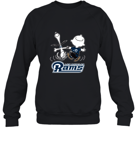 Snoopy And Charlie Brown Happy Los Angeles Rams Fans Sweatshirt