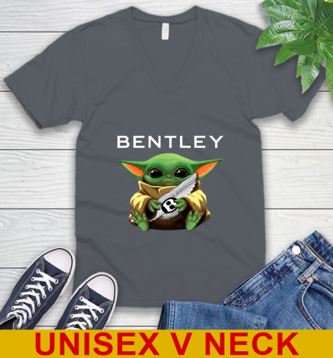 Star Wars Baby Yoda Hugs Bentley Car Shirt 50