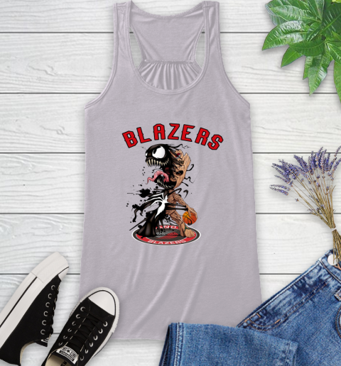 NBA Portland Trail Blazers Basketball Venom Groot Guardians Of The Galaxy Racerback Tank 5