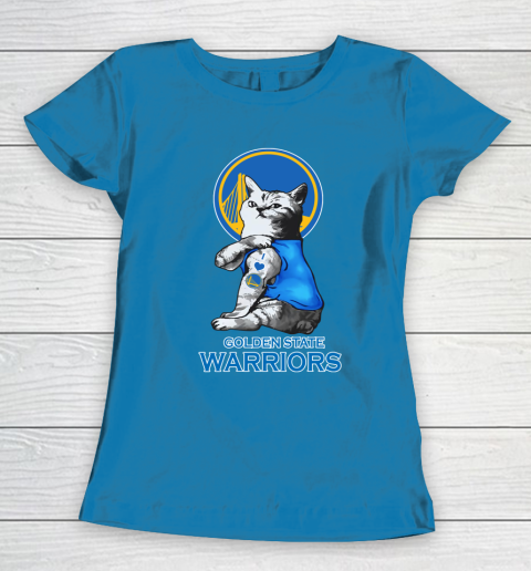 NBA Basketball My Cat Loves Golden State Warriors Women's T-Shirt 6