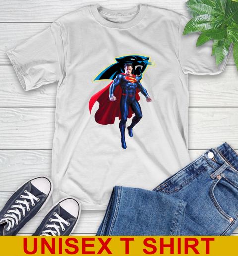 NFL Superman DC Sports Football Carolina Panthers T-Shirt